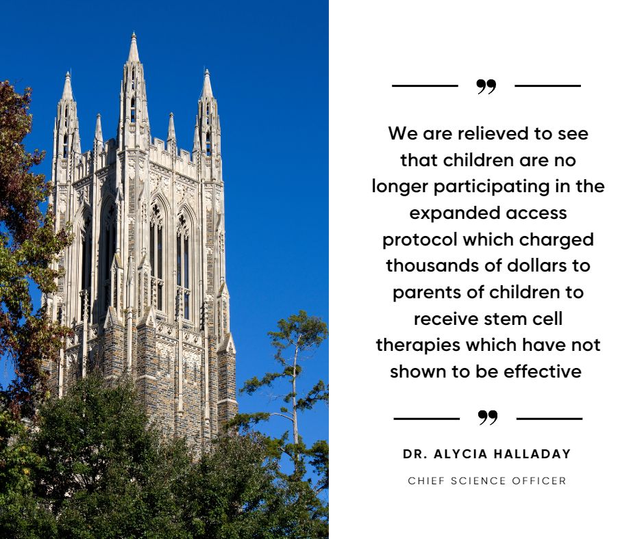 autism updates Alycia Halladay comments on Duke University discontinuing its EAP for children with ASD